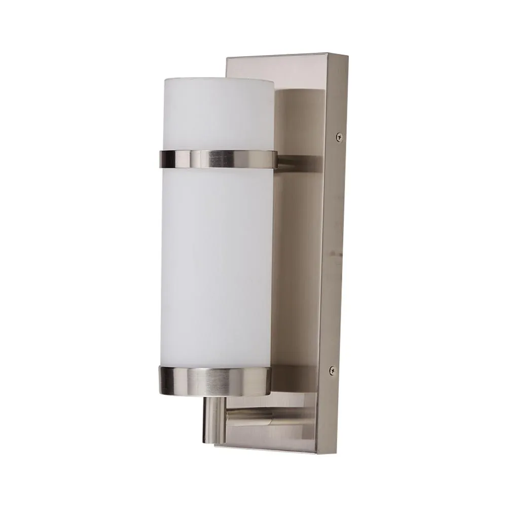 1-Light LED Wall Sconce Lamp W/ White Glass shade - E26 Base - UL Listed