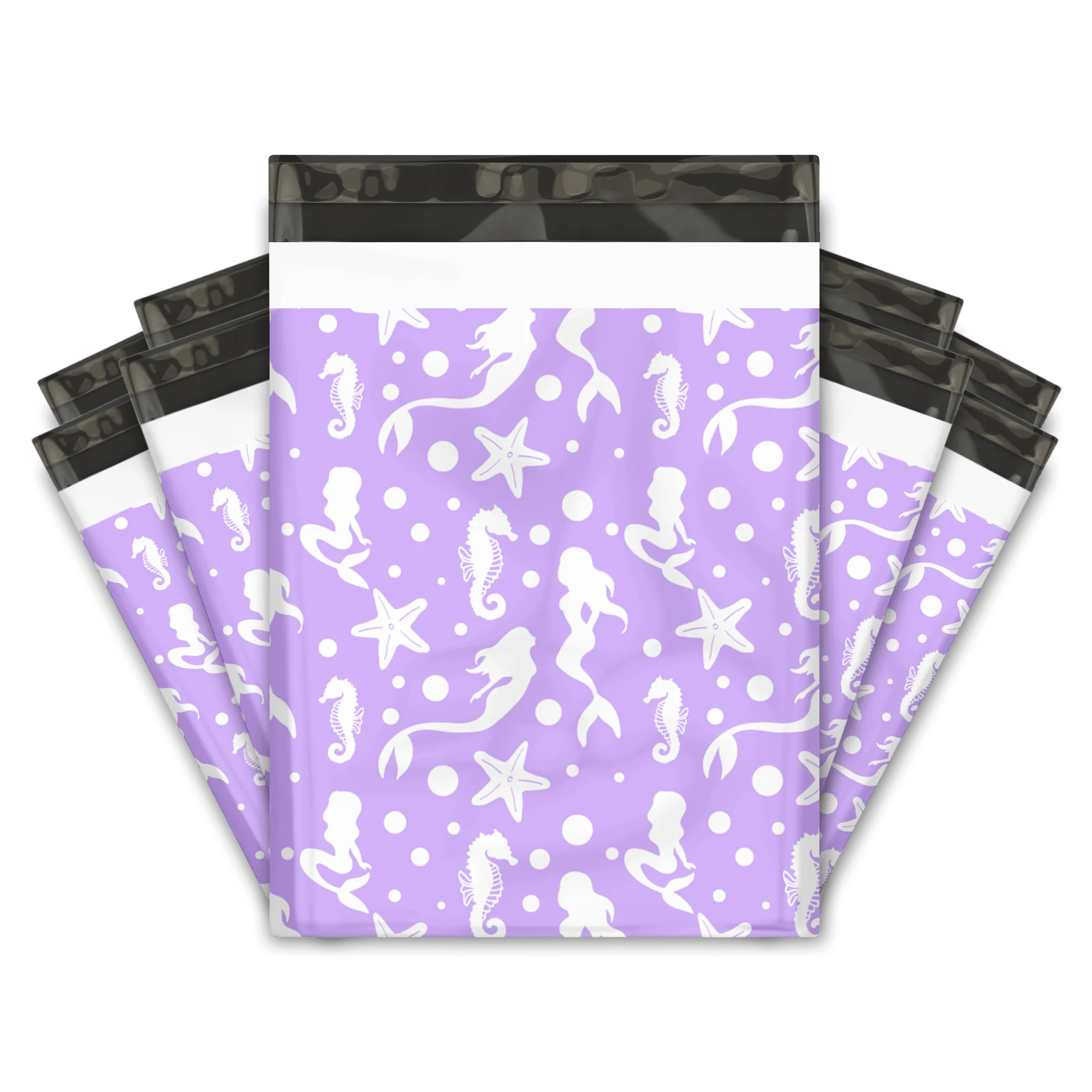 19x24" Purple Mermaids Designer Poly Mailers Shipping Envelopes Premium Printed Bags