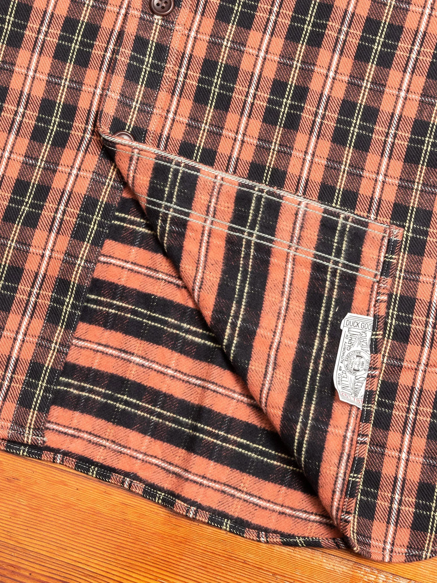 3022 Brushed Flannel Shirt in Salmon