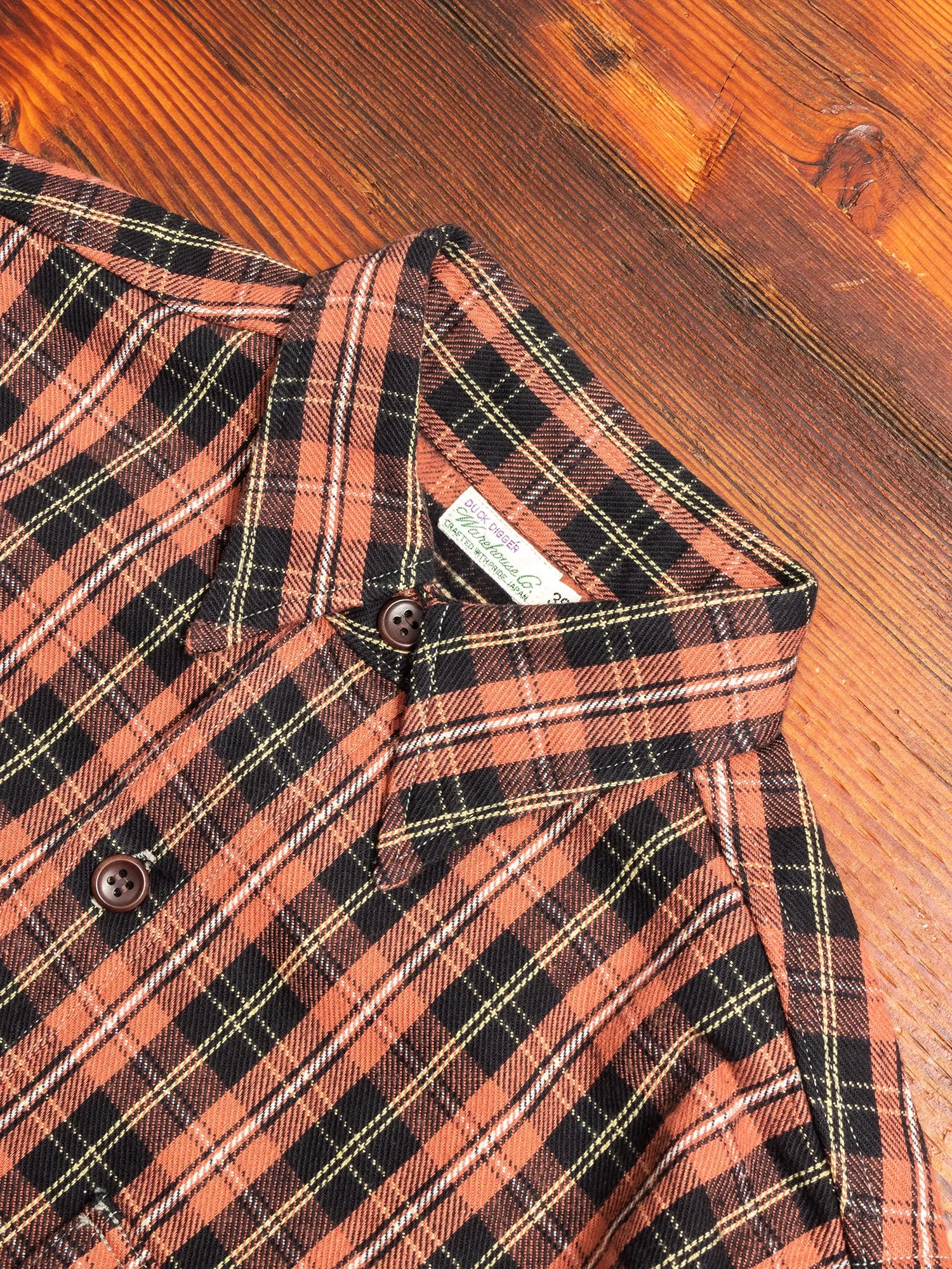 3022 Brushed Flannel Shirt in Salmon