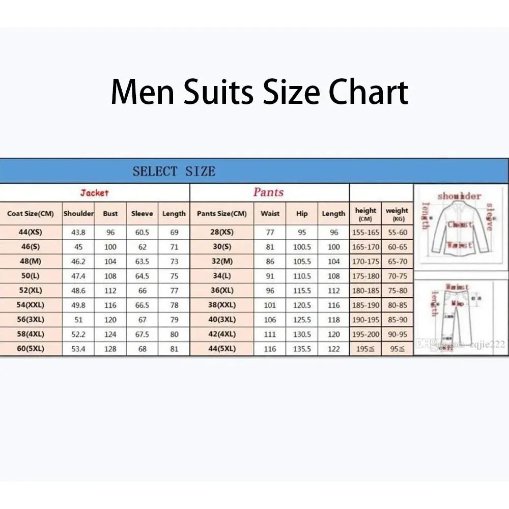 Aidase Elegant Men Suits Single Breasted Peak Lapel Slim Fit Male Clothing 2 Piece Jacket Pants Sets Formal Prom Party Costume Homme