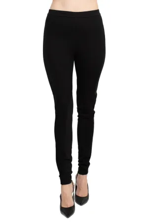 Alberto Makali Mid Waist Pull On Banded Waist Solid Stretch Crepe Pant