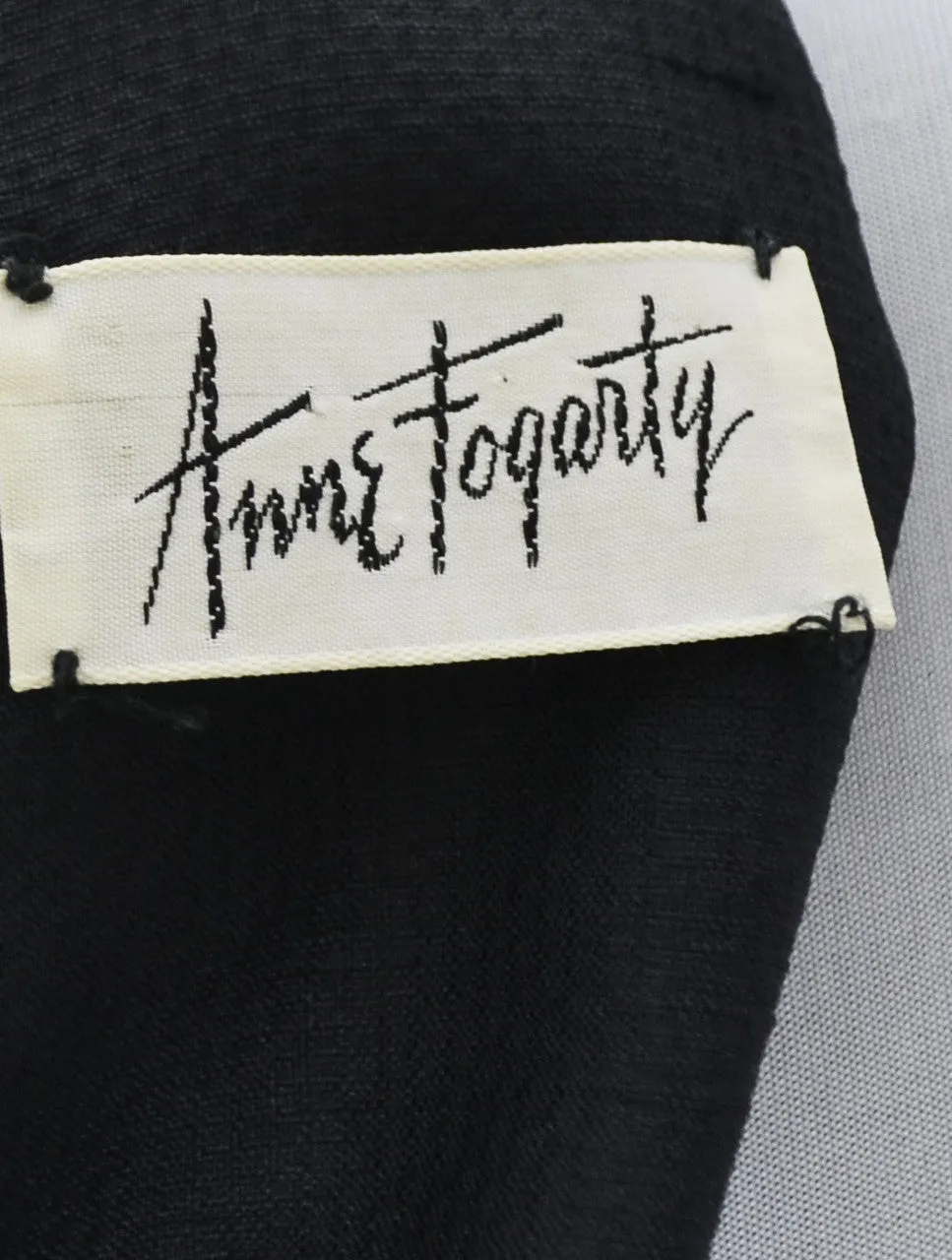 Anne Fogarty Sleeveless Silk Black Vintage Dress
