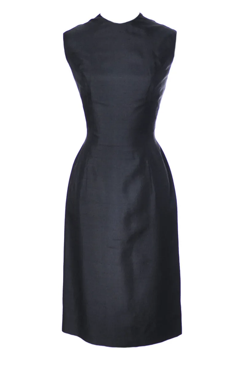 Anne Fogarty Sleeveless Silk Black Vintage Dress