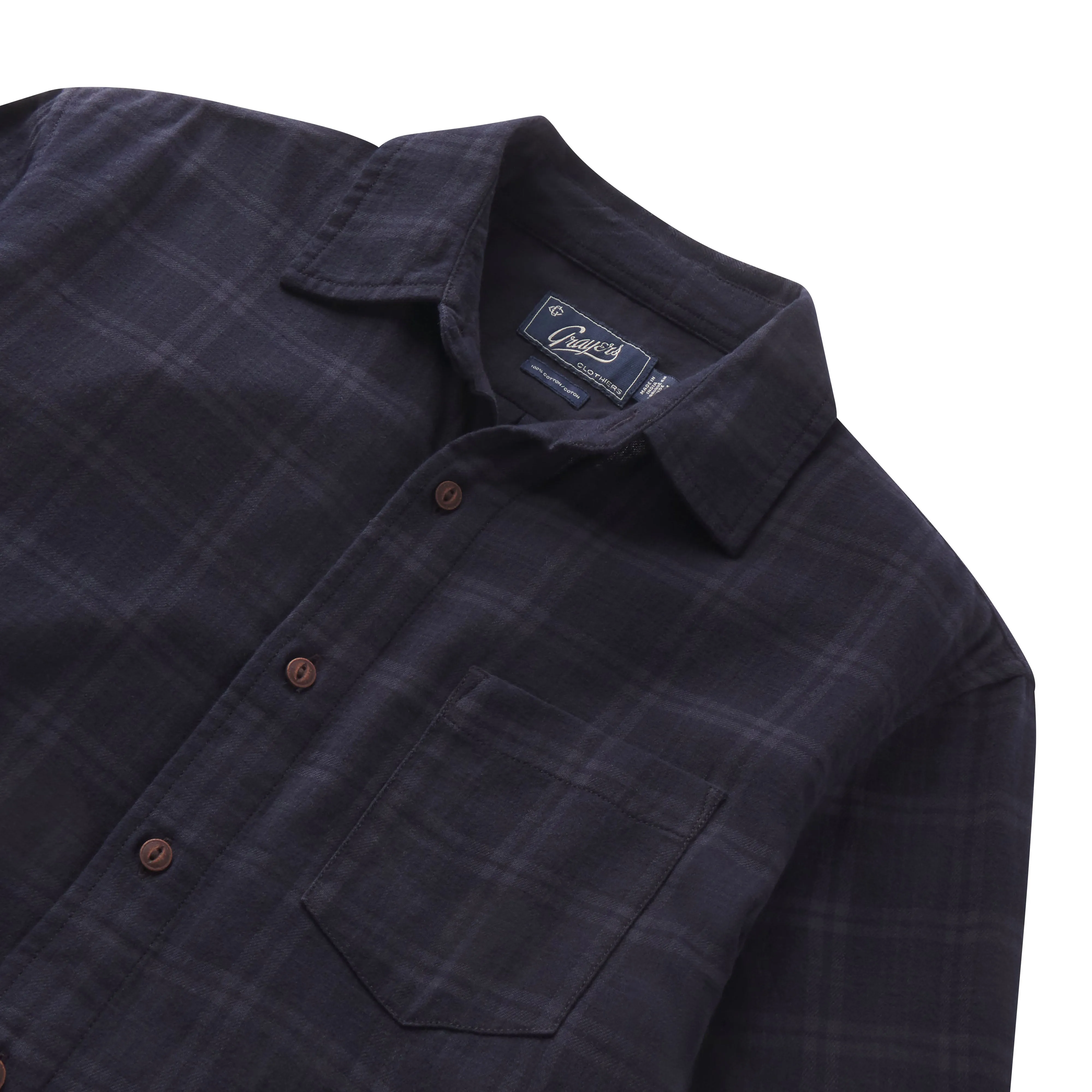 Arcadian Plaid Shirt - Blue Navy