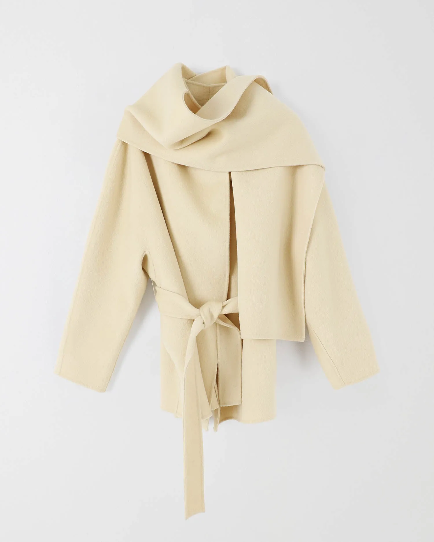 AVERY COAT WITH SCARF IVORY
