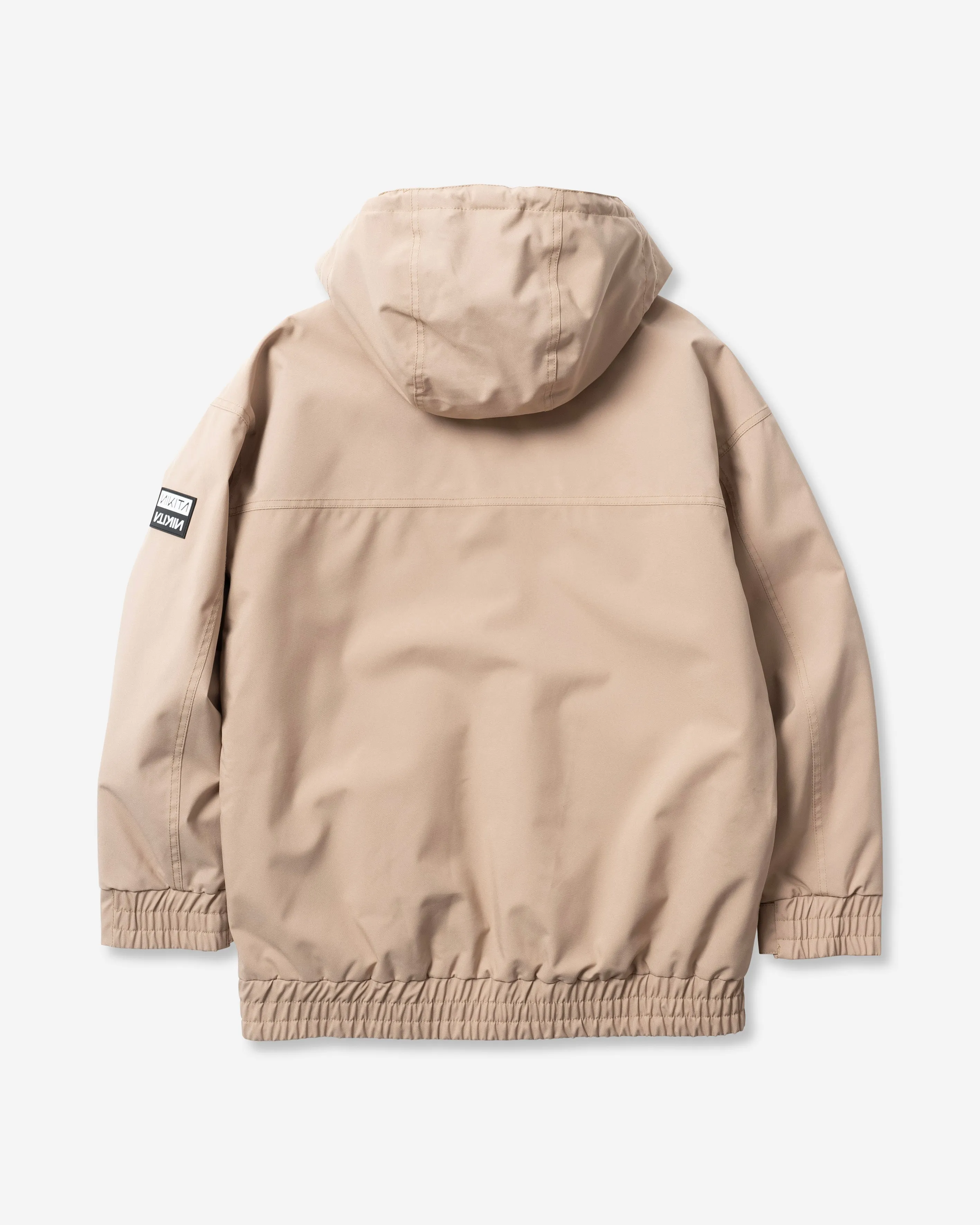 BICOLOR MULTI FULL ZIP JACKET - BEIGE