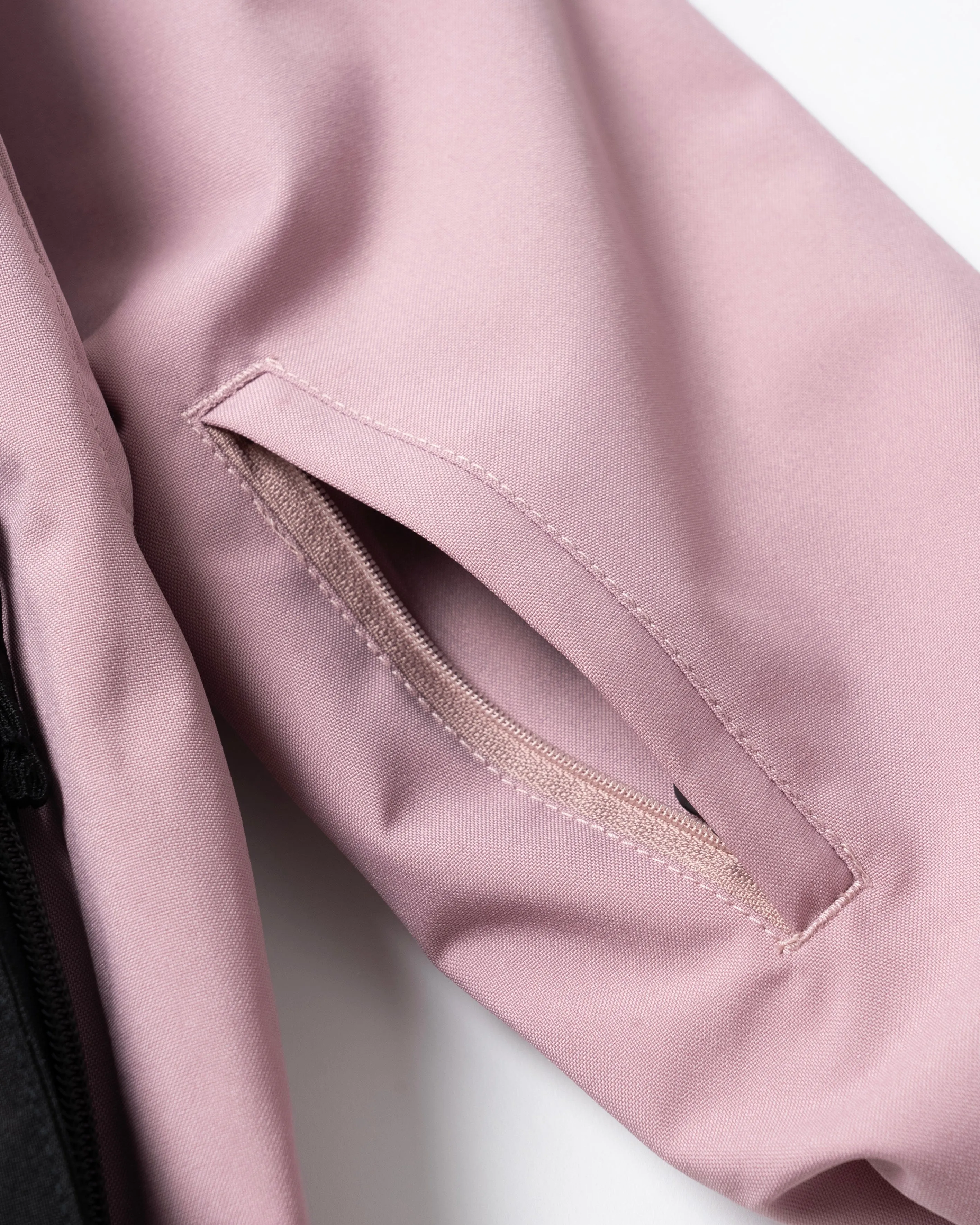 BICOLOR MULTI FULL ZIP JACKET - DUSTY PINK