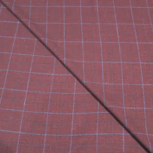Blue Plaid Superfine Australian Wool Ermenegildo Zegna Cloth Suiting Fabric