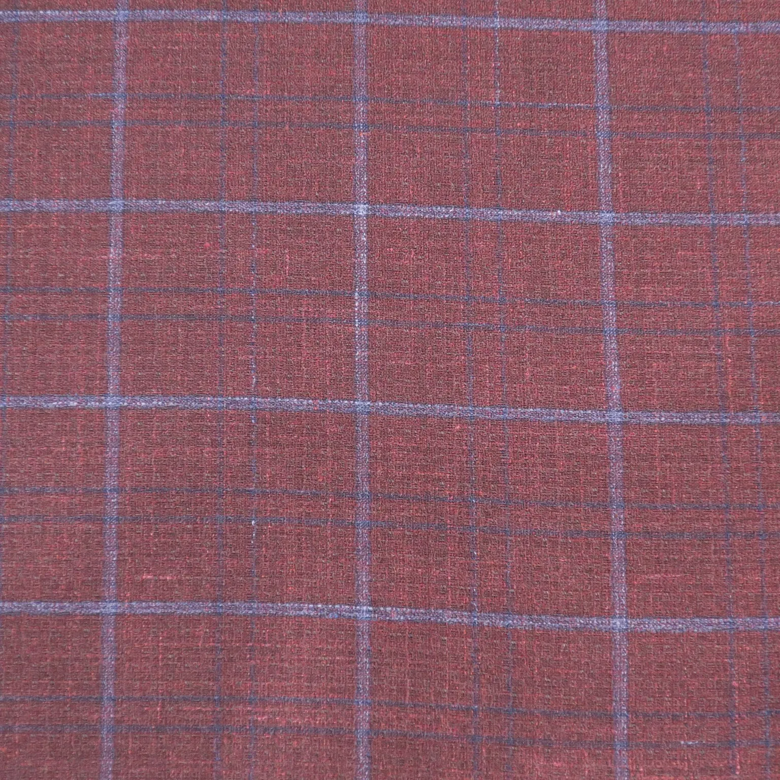 Blue Plaid Superfine Australian Wool Ermenegildo Zegna Cloth Suiting Fabric