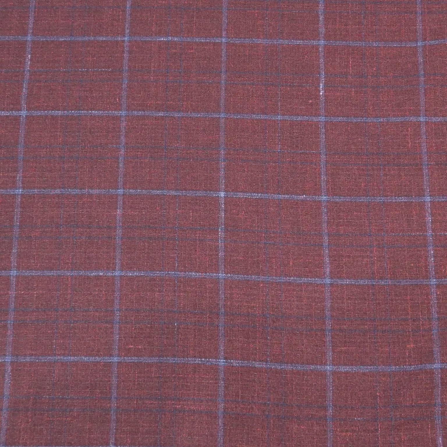 Blue Plaid Superfine Australian Wool Ermenegildo Zegna Cloth Suiting Fabric