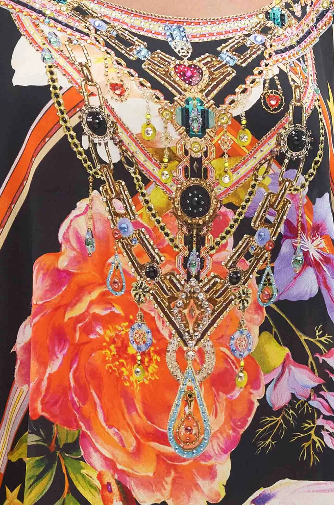 Camilla - Secret History Round Neck Kaftan