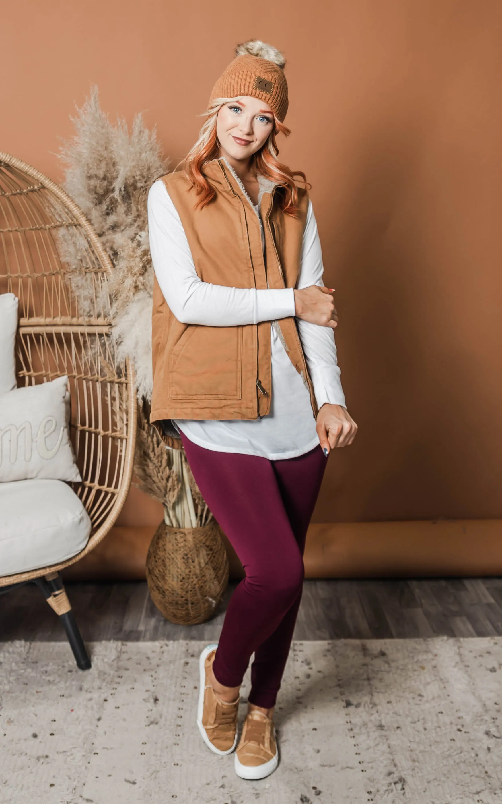 Carhartt Washed Duck Sherpa-Lined Mock-Neck Vest