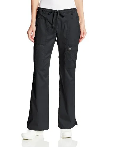 Cherokee 21100 Women's Luxe Contemporary Fit Low Rise Drawstring Cargo Pant