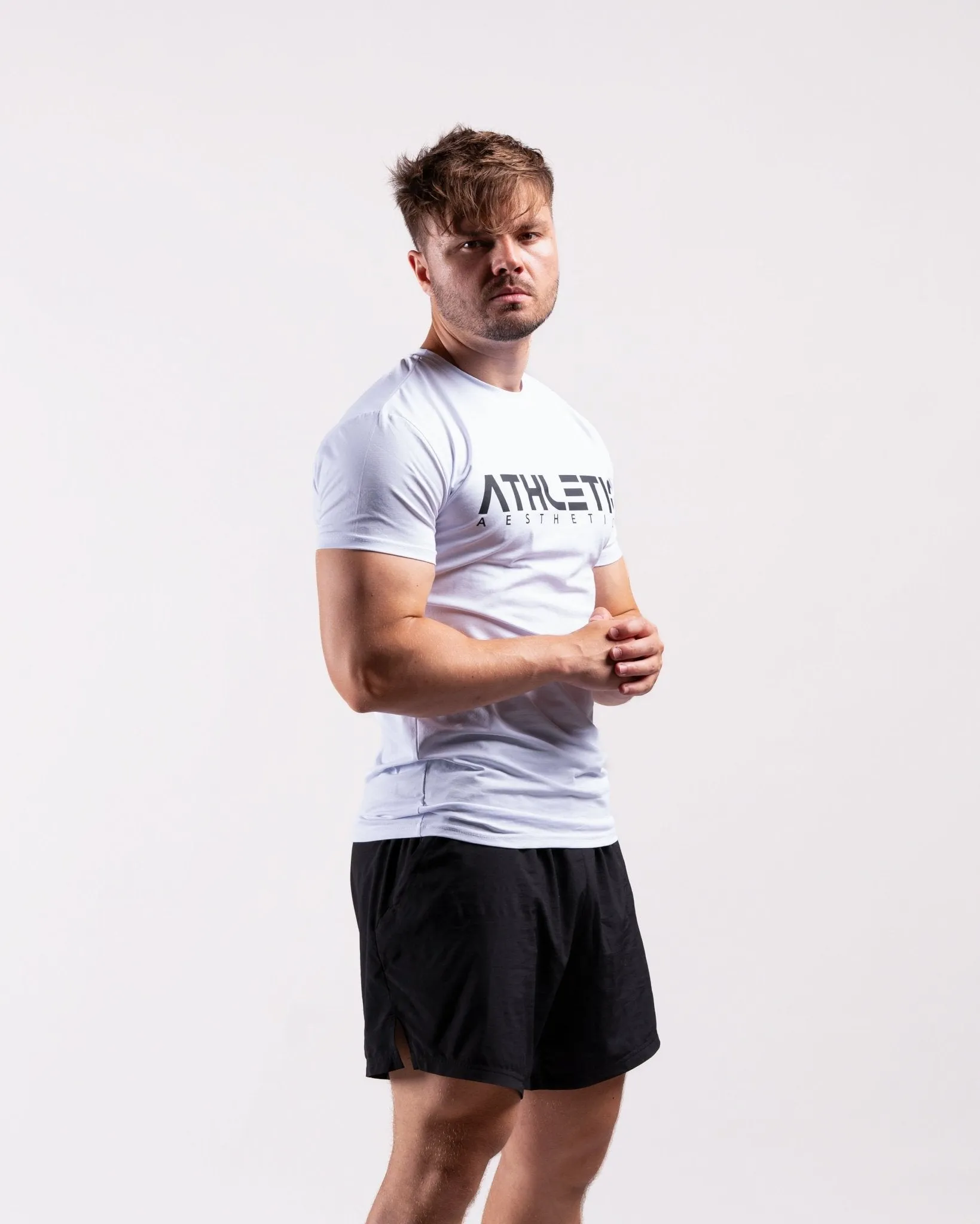 Classic Slim Fit Shirt (White/Black)