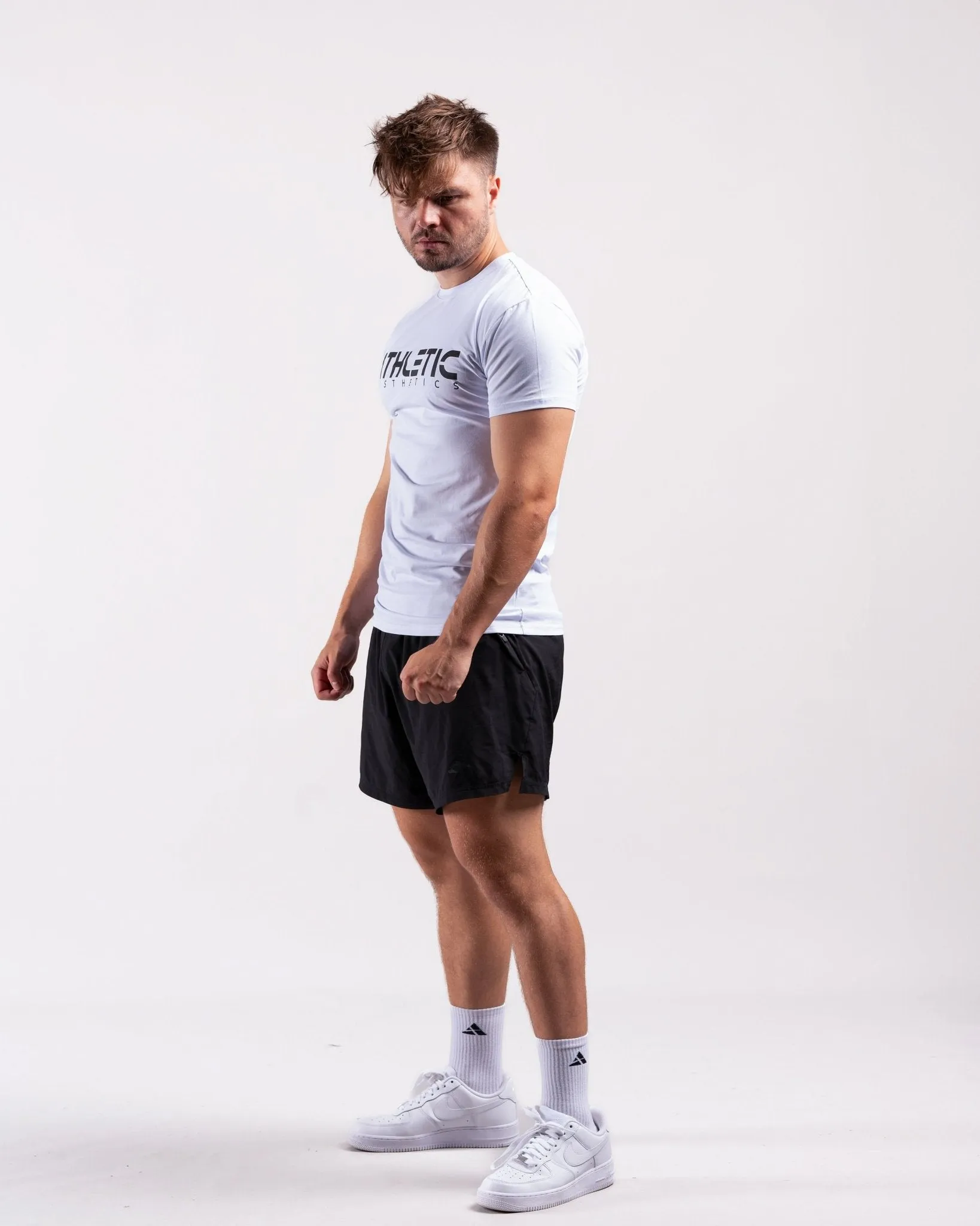 Classic Slim Fit Shirt (White/Black)