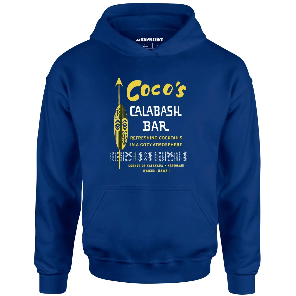 Coco's Calabash Bar - Waikiki, HI - Vintage Tiki Bar - Unisex Hoodie
