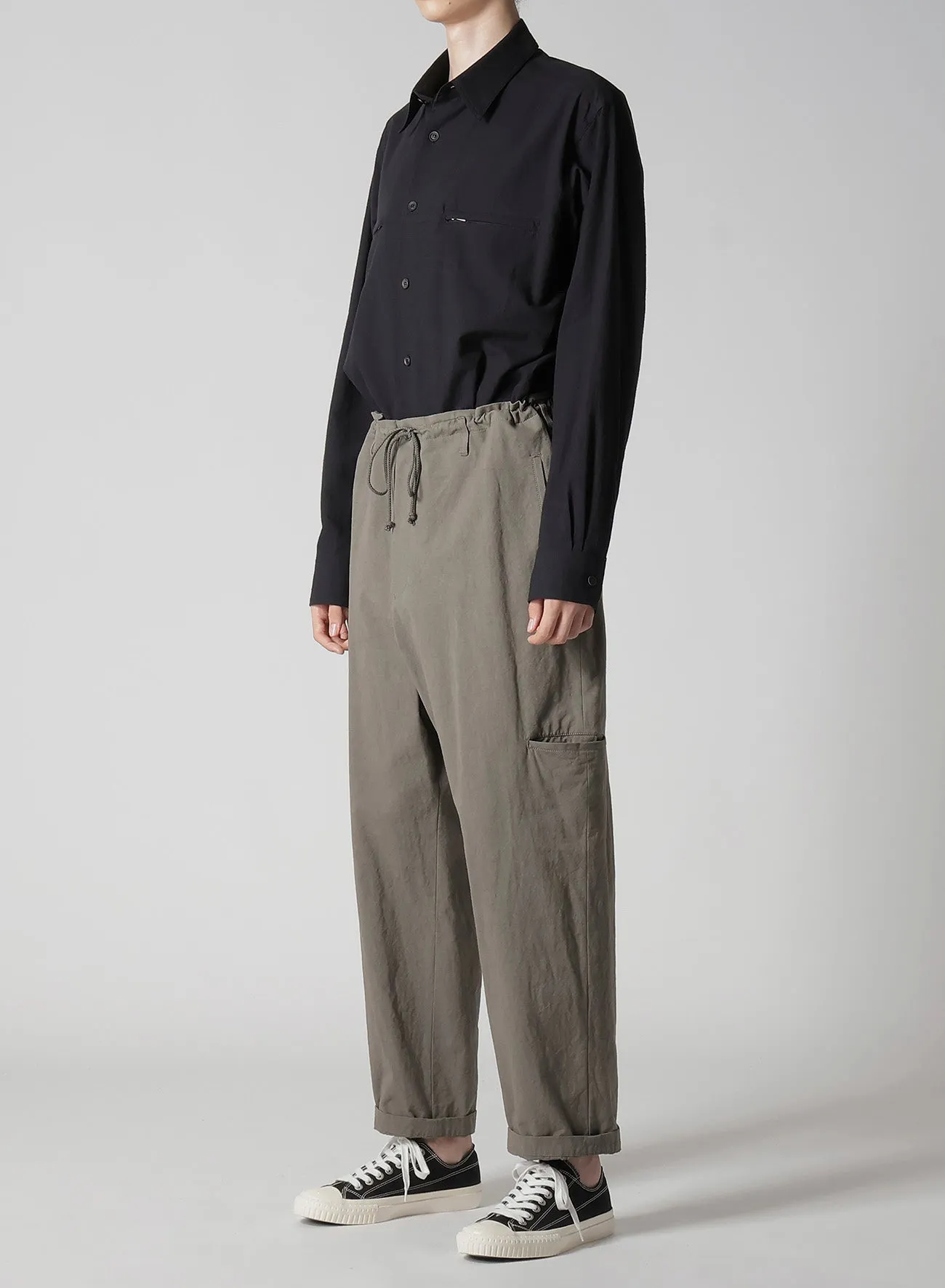 COTTON POPLIN PANTS WITH RIGHT AND LEFT LEG POCKETS