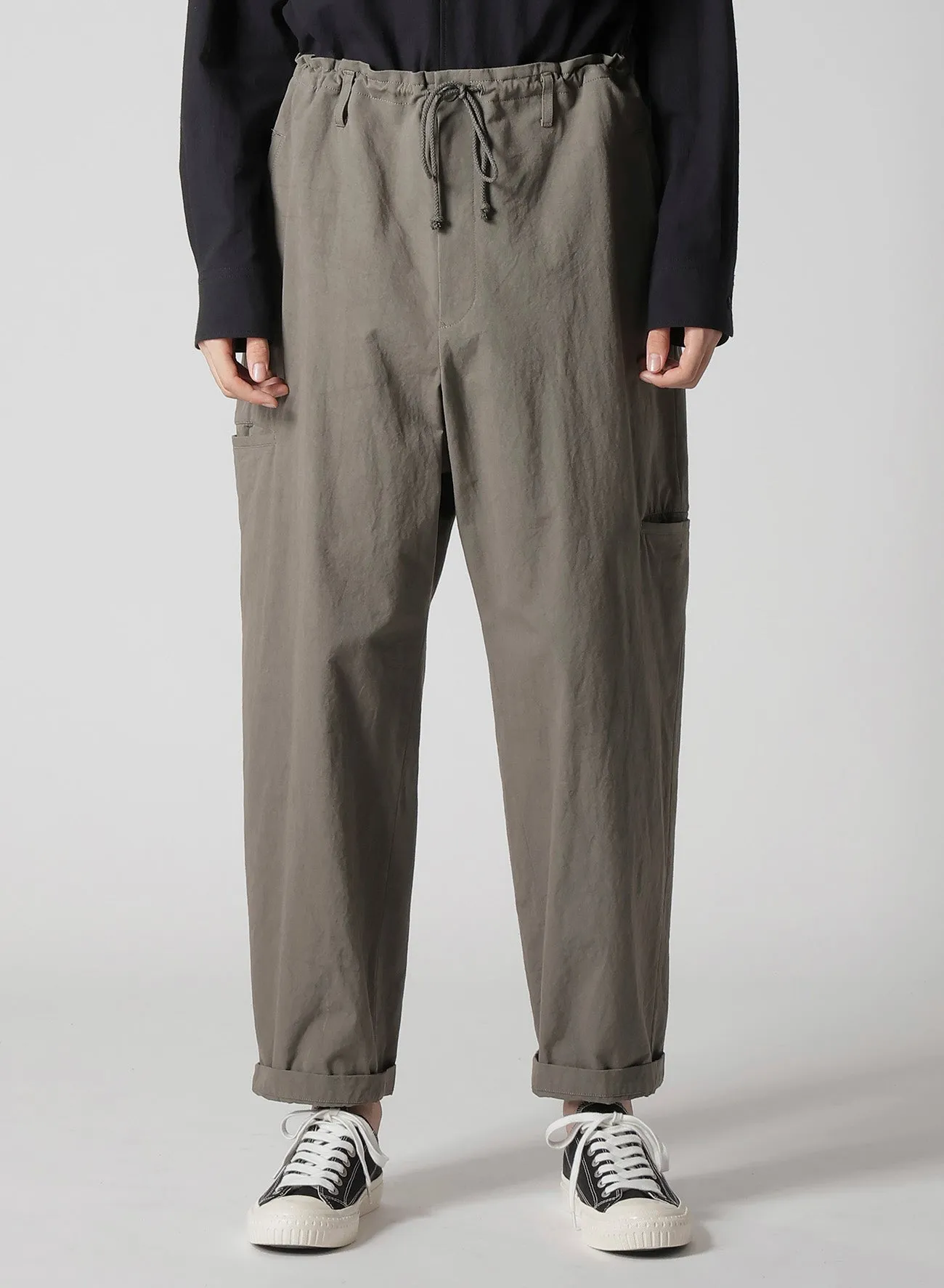 COTTON POPLIN PANTS WITH RIGHT AND LEFT LEG POCKETS