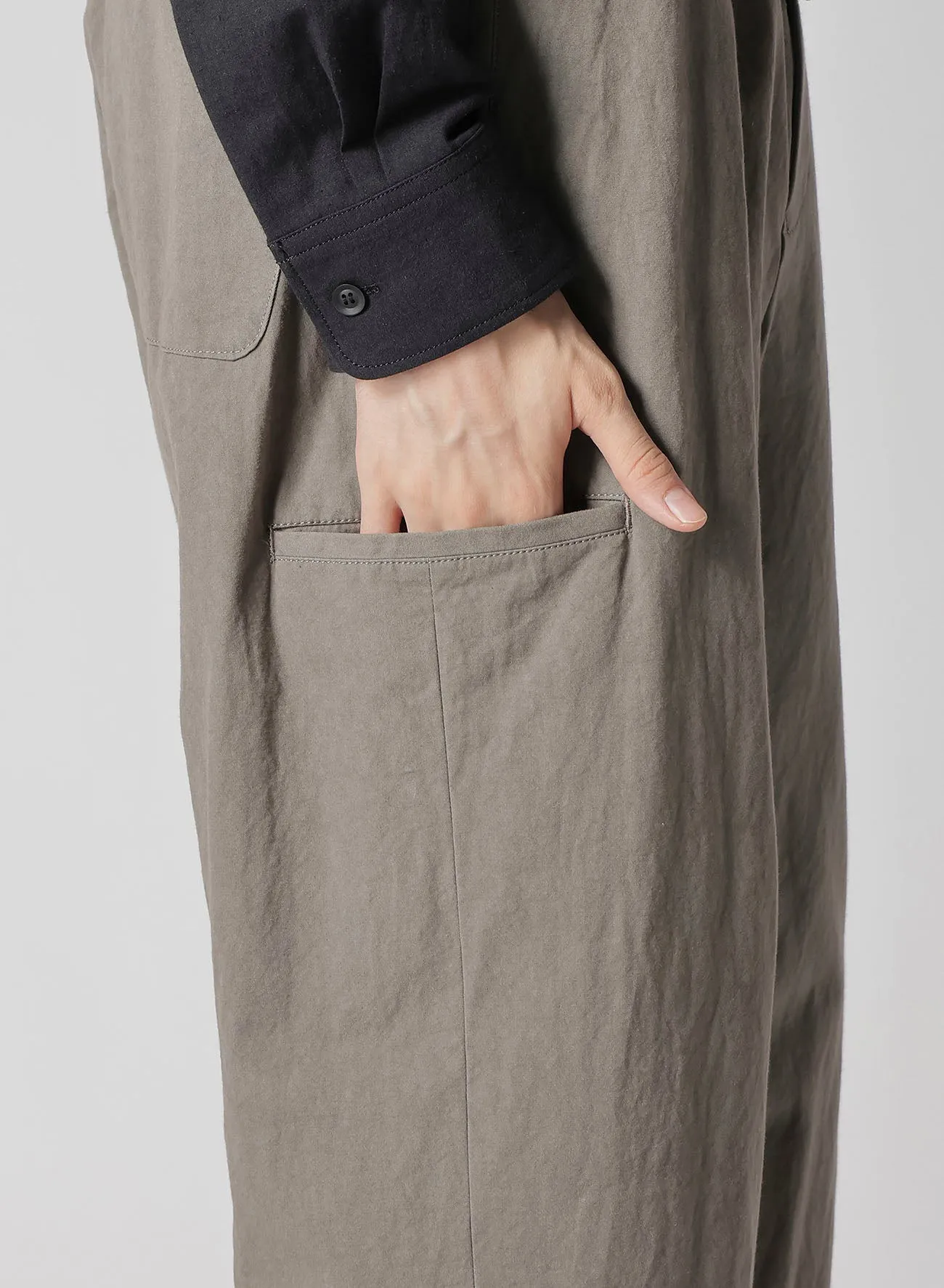COTTON POPLIN PANTS WITH RIGHT AND LEFT LEG POCKETS