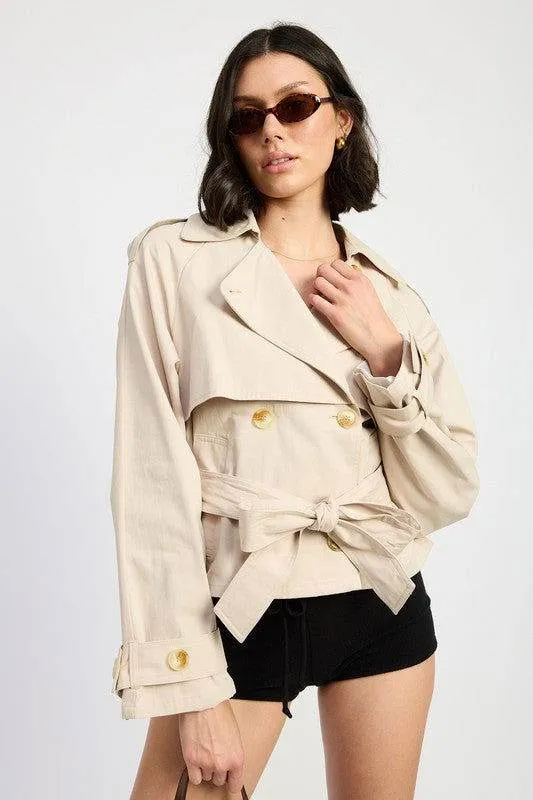 Emory Park Layered Trench Style Jacket