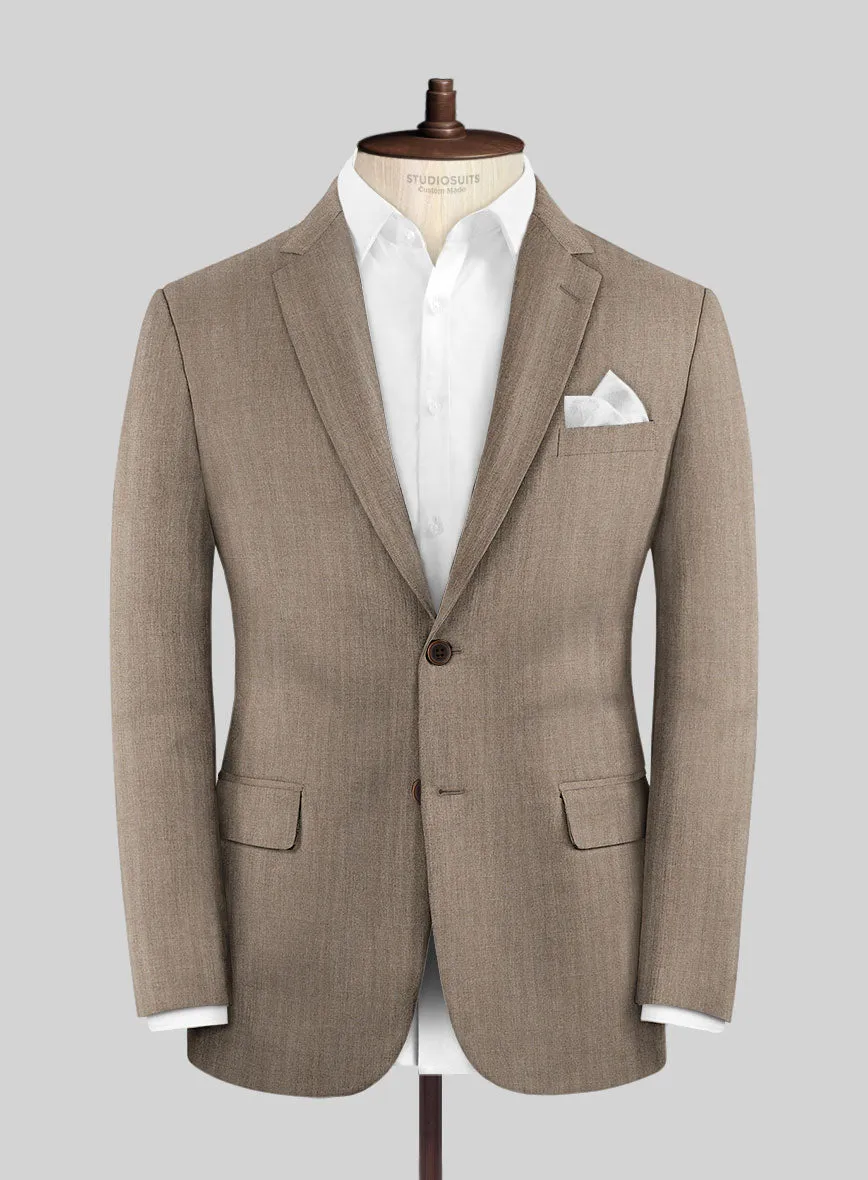 Hardy Minnis Brown Herringbone Wool Suit