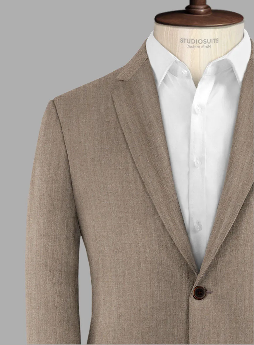 Hardy Minnis Brown Herringbone Wool Suit