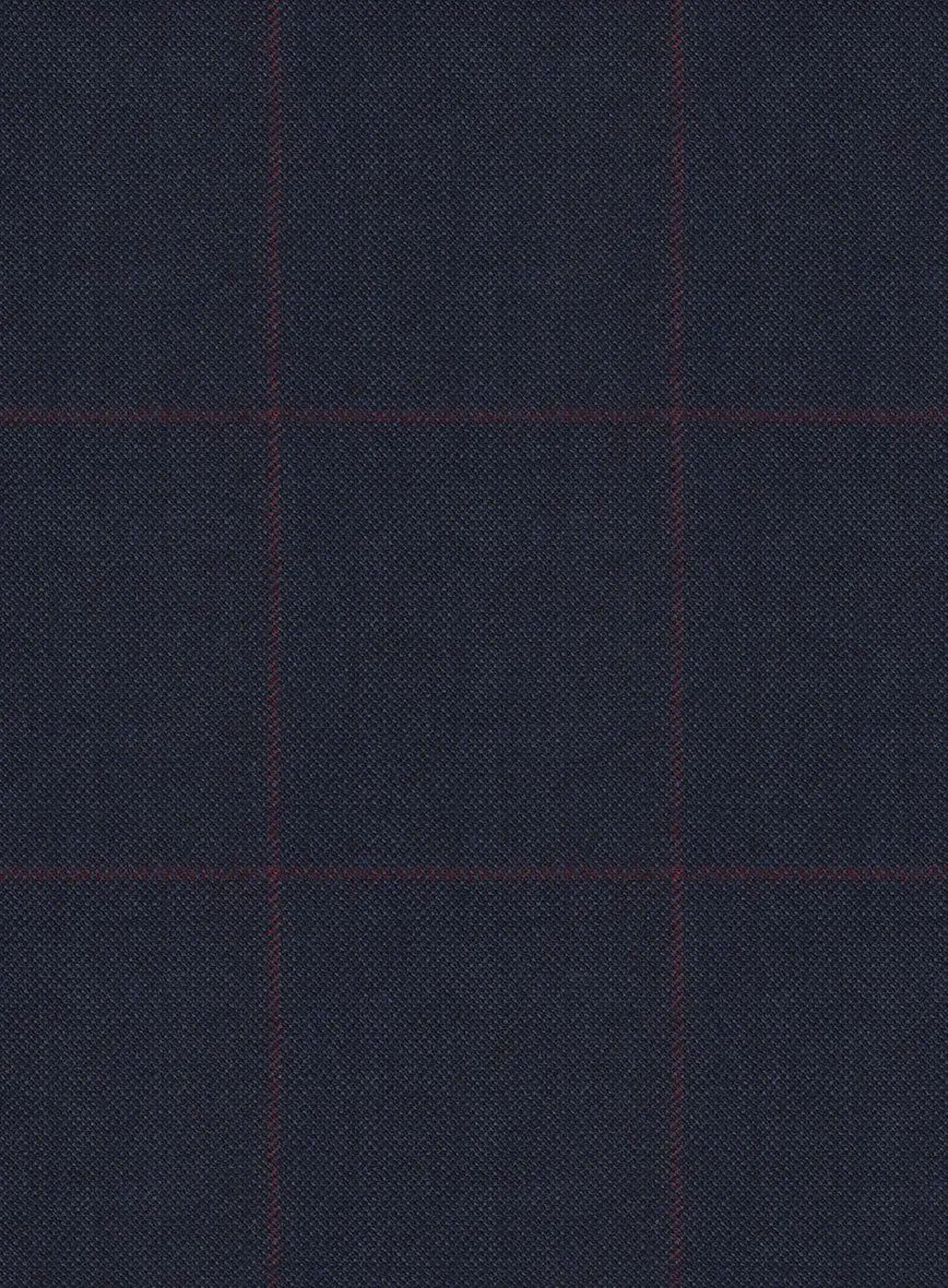 Hardy Minnis Pane Blue Wool Suit