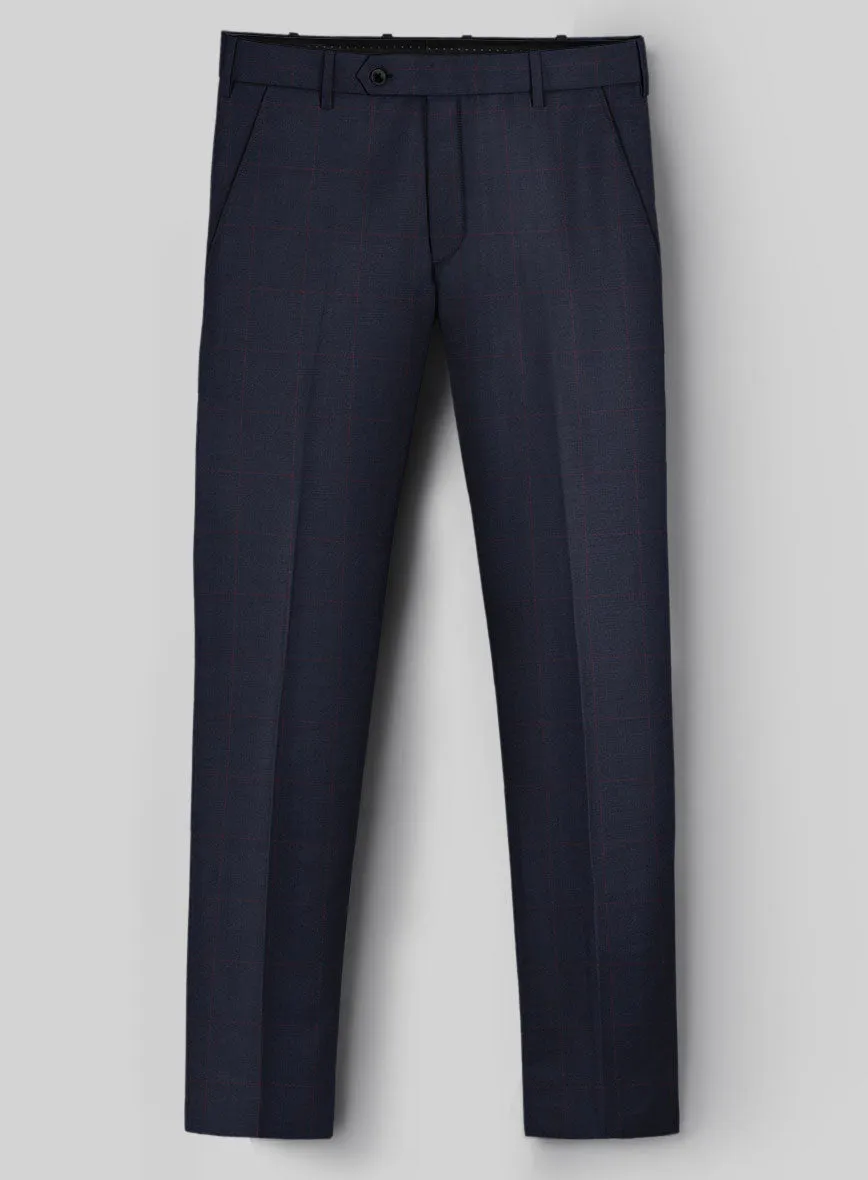 Hardy Minnis Pane Blue Wool Suit