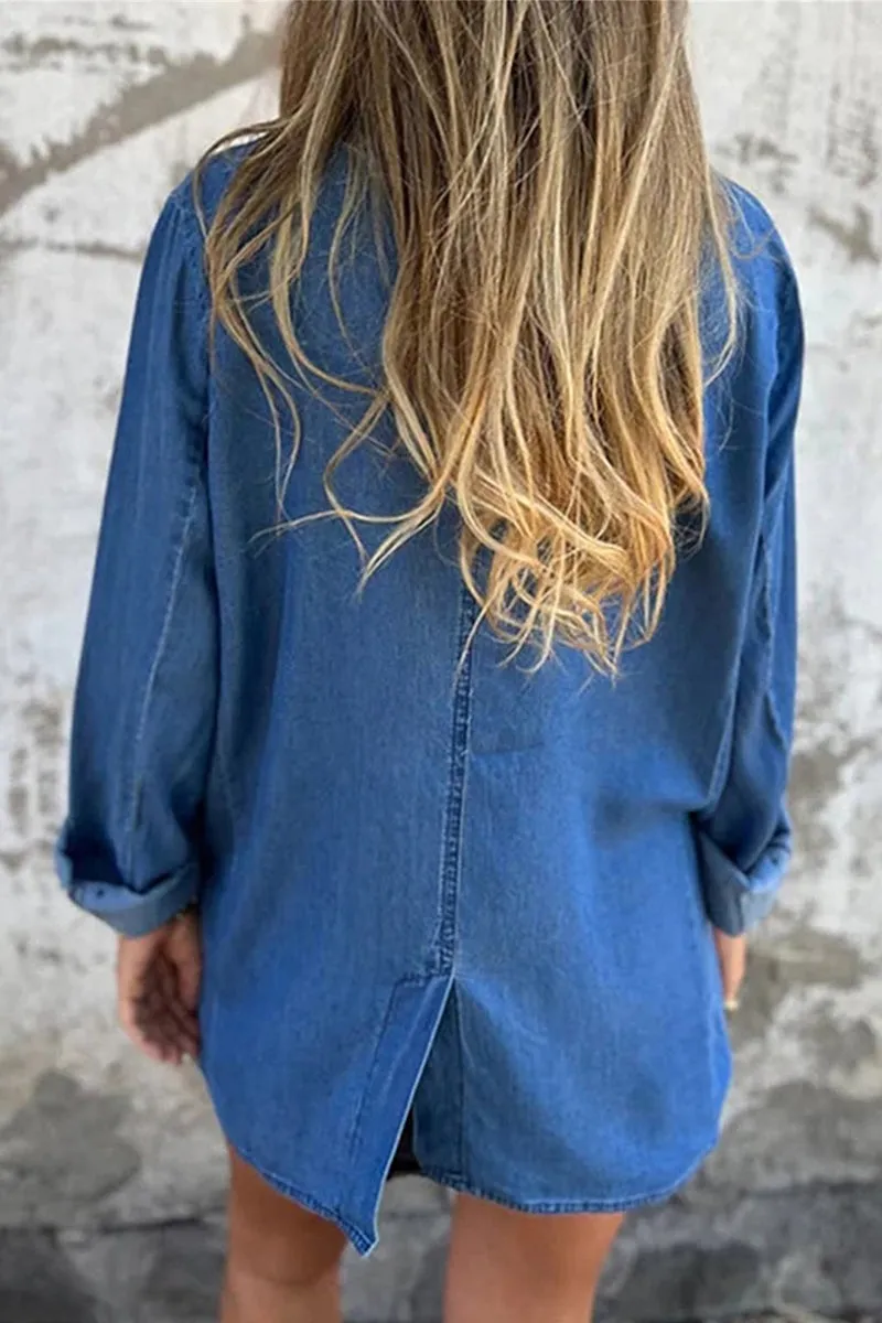 HCT1272 Vintage Denim Blazer