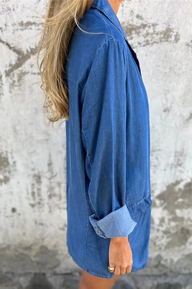 HCT1272 Vintage Denim Blazer