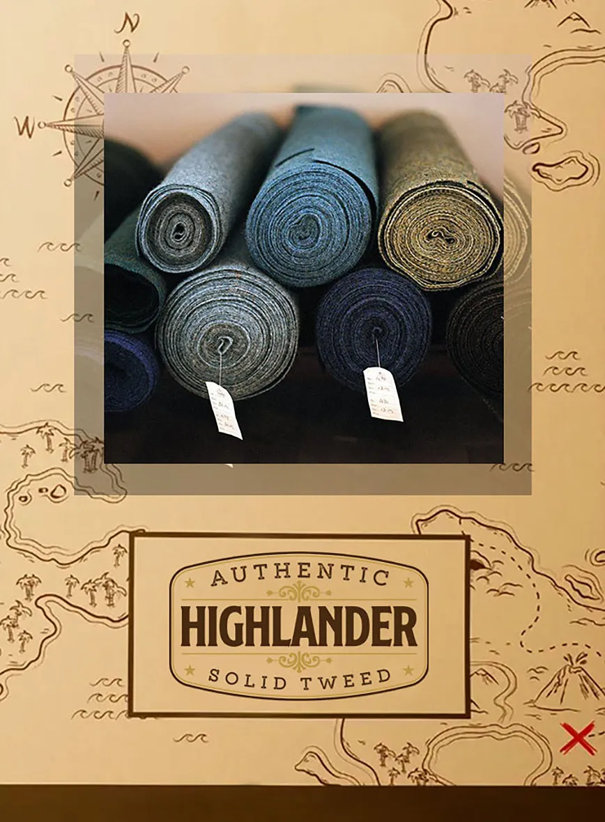 Highlander Heavy Charcoal Bedford Tweed Suit