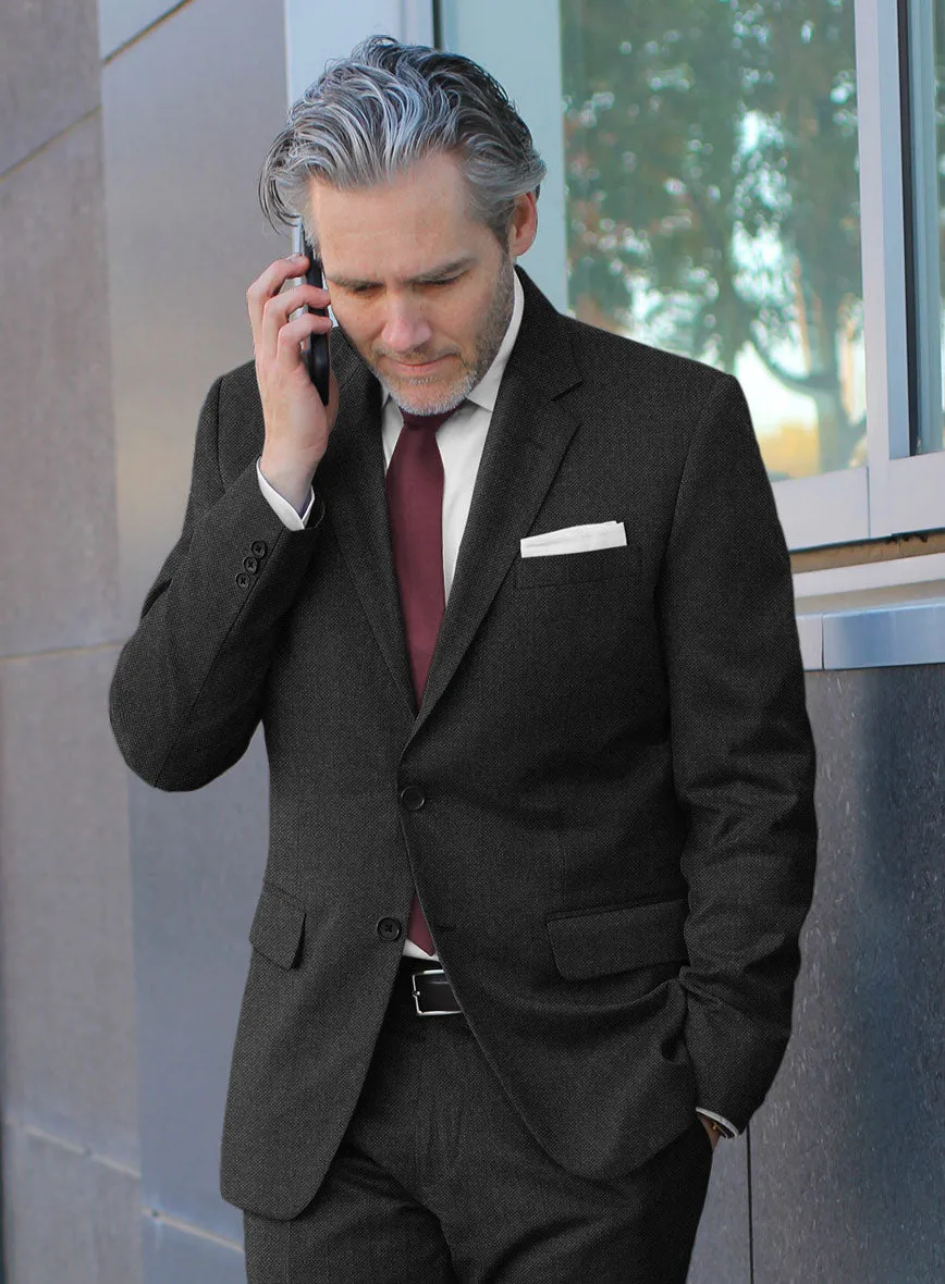 Italian Ombo Charcoal Birdseye Flannel Suit