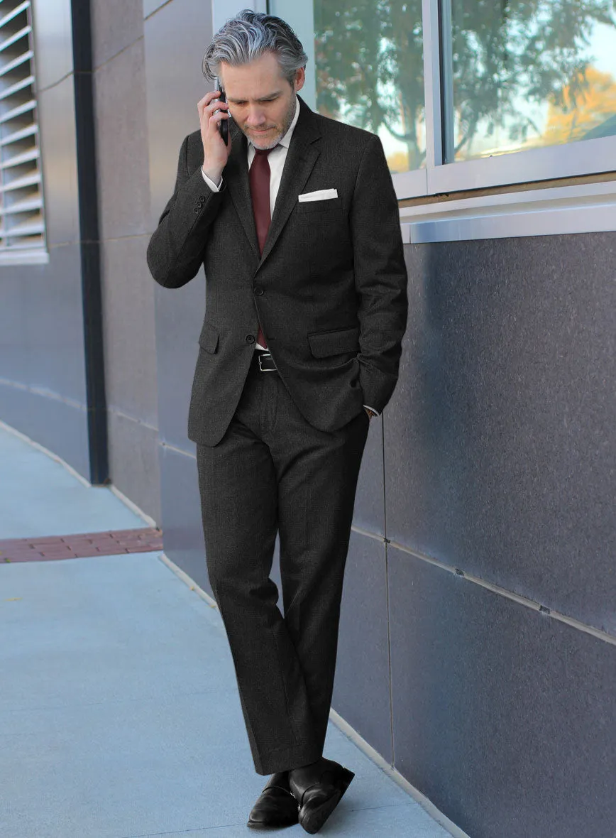 Italian Ombo Charcoal Birdseye Flannel Suit