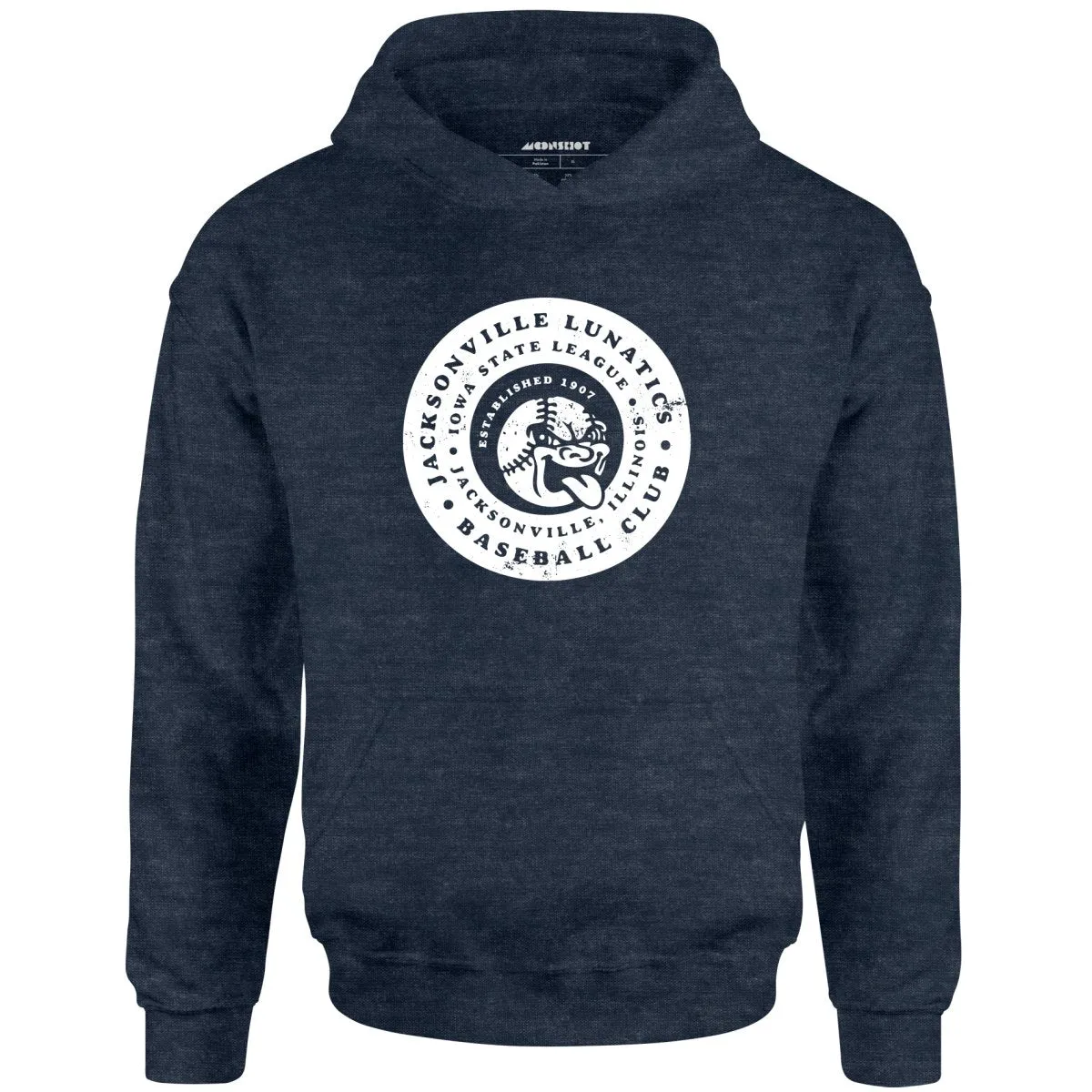 Jacksonville Lunatics - Illinois - Vintage Defunct Baseball Teams - Unisex Hoodie