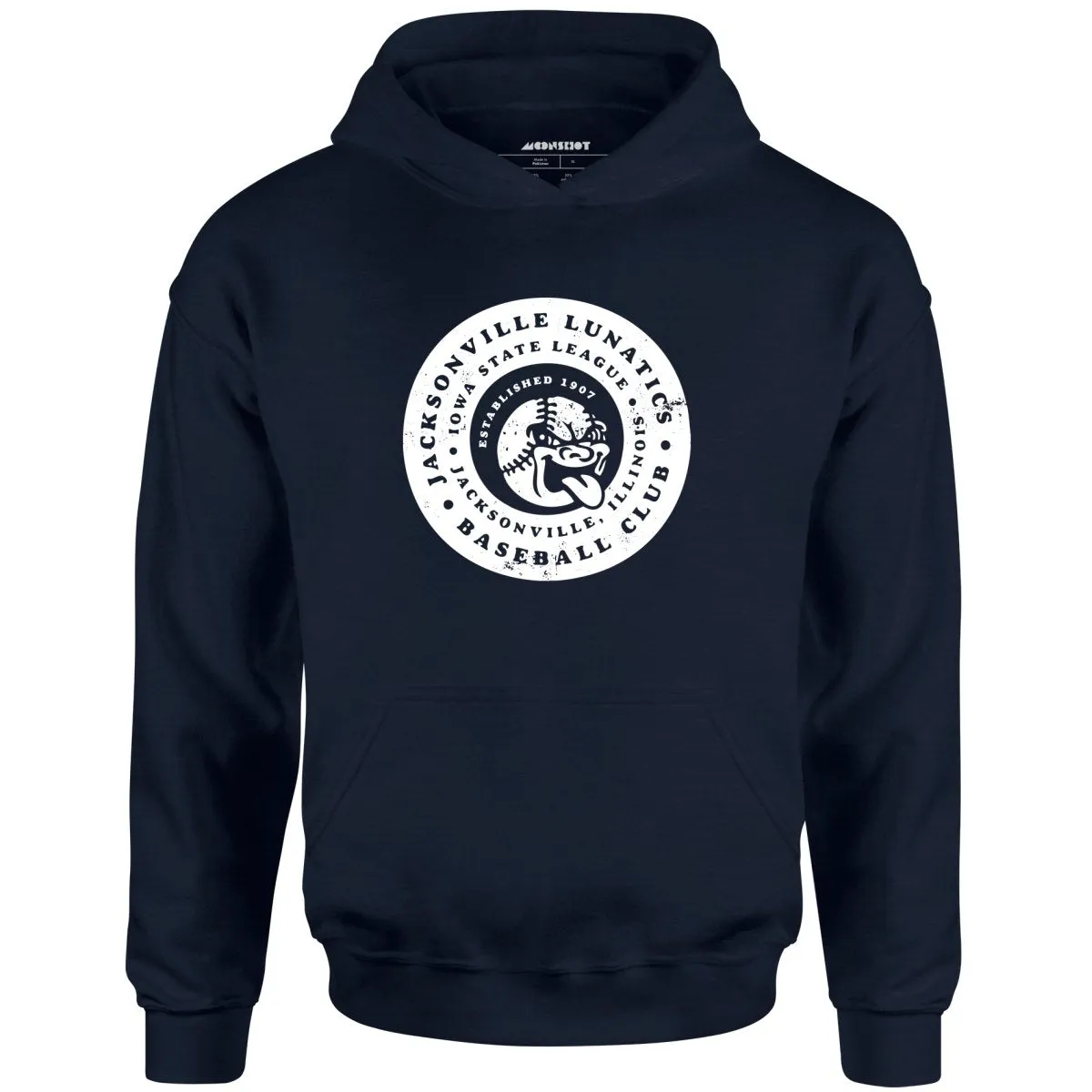 Jacksonville Lunatics - Illinois - Vintage Defunct Baseball Teams - Unisex Hoodie
