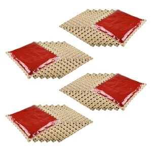 Kuber Industries Single Packing Saree Cover | Non Woven Polka Dot Wardrobe Organizer | Clothes Storage Bag with Top Transparent | Pack of 24 | Ivory