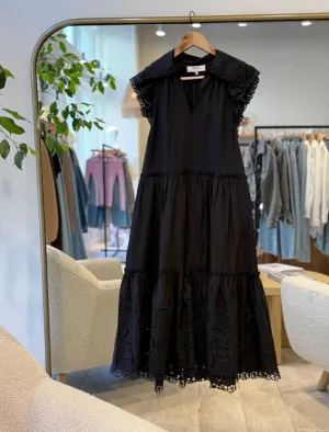 Marja Embroidery Flutter Slv Dress