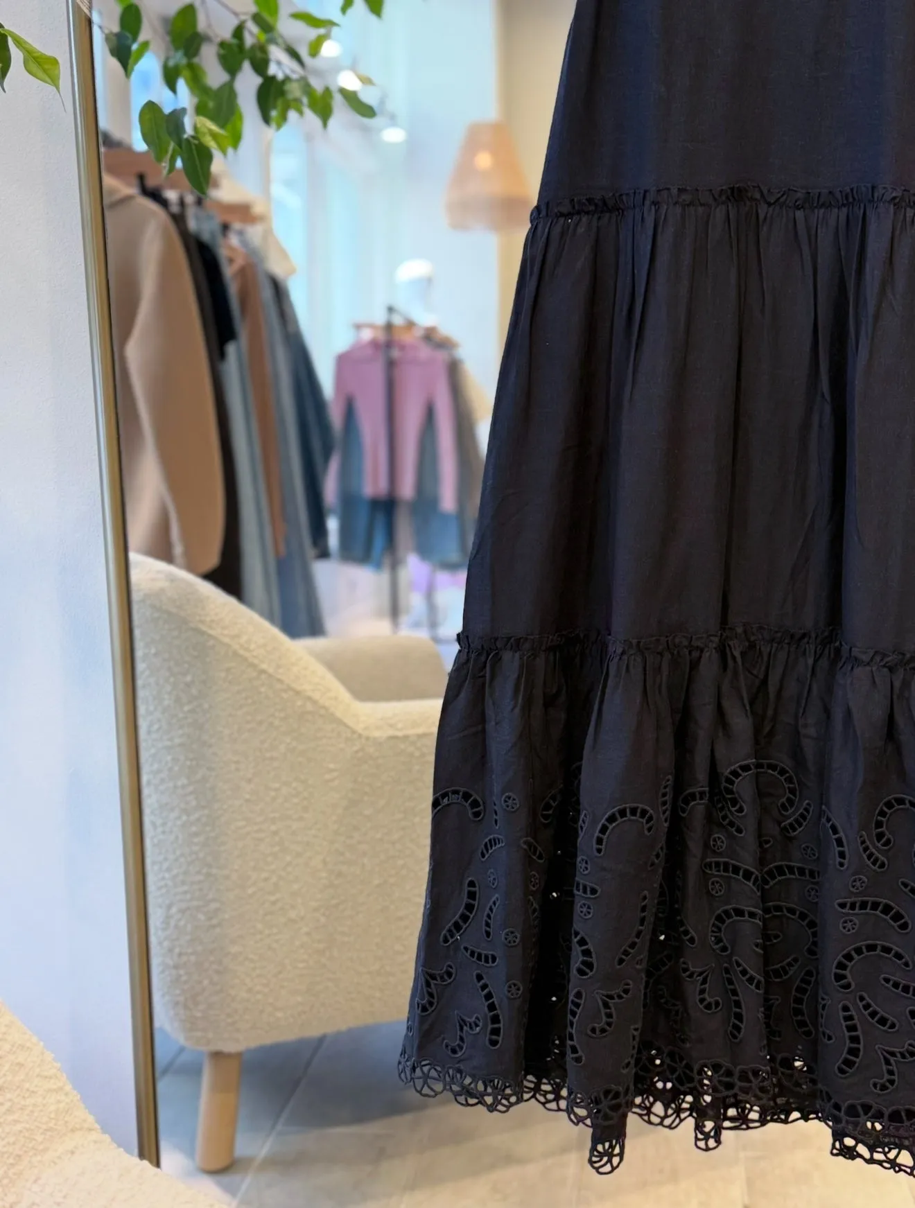 Marja Embroidery Flutter Slv Dress