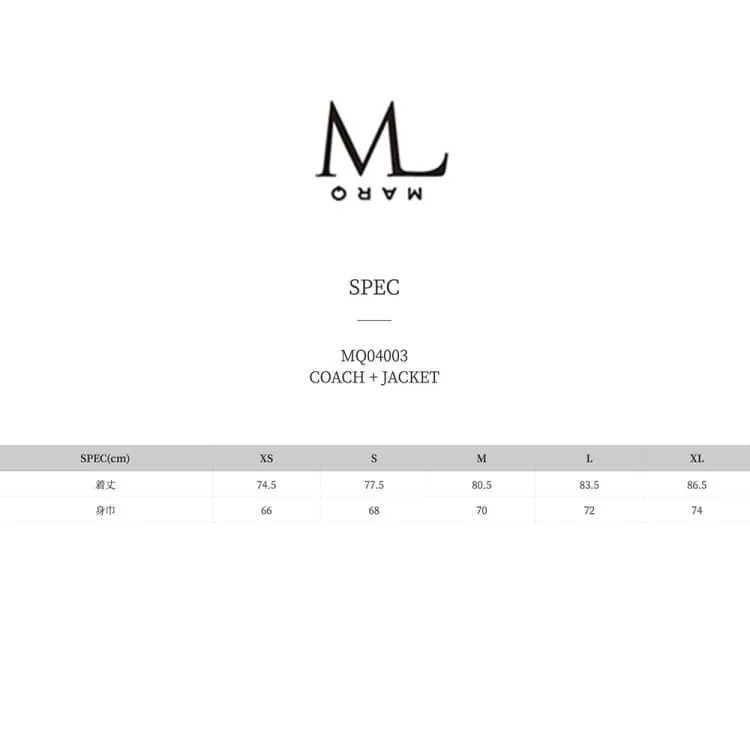 Marqleen Coach Jacket II-BKFL (Japanese Brand)  [UNISEX]