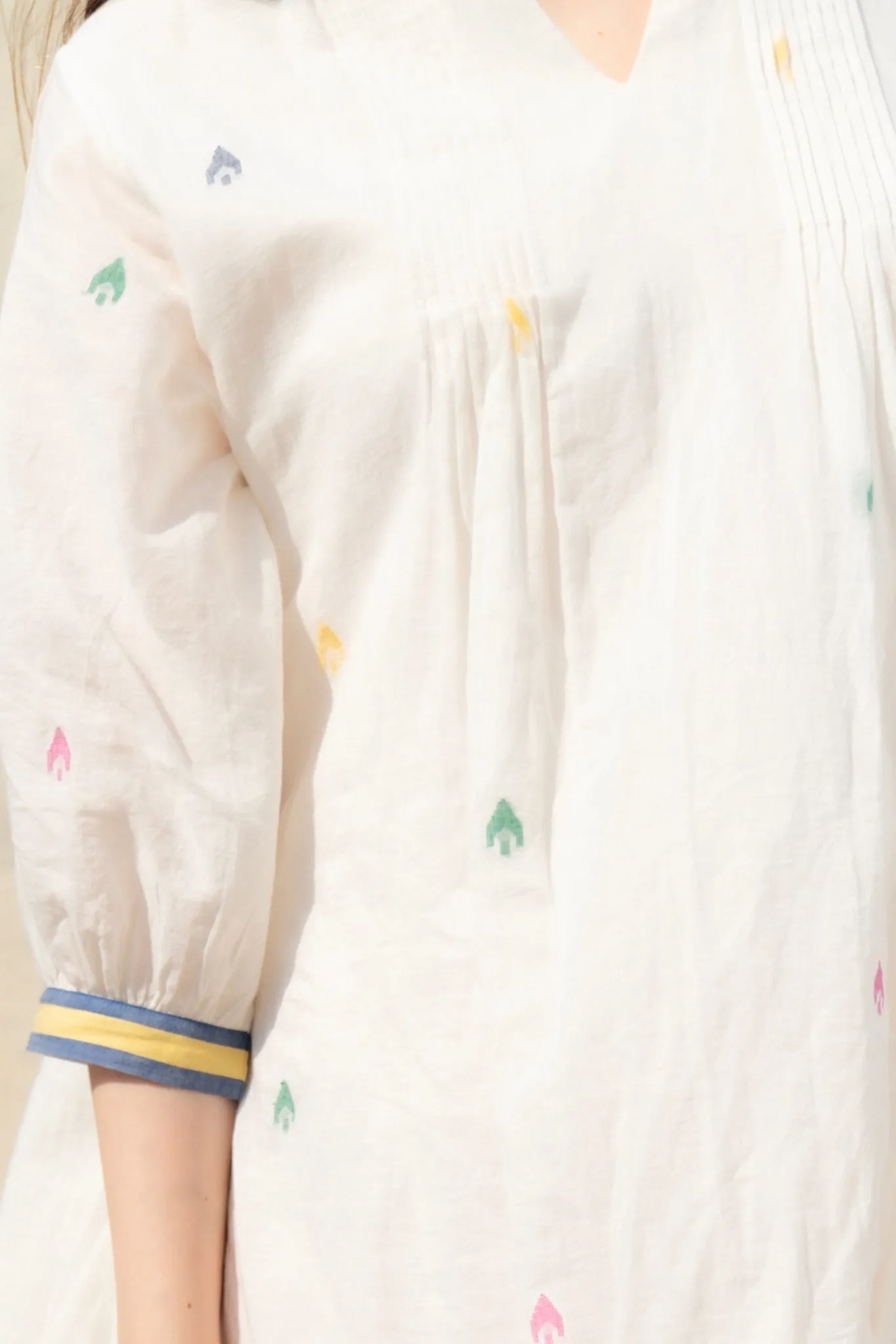 Marrakesh - Jamdani Knee Length Dress