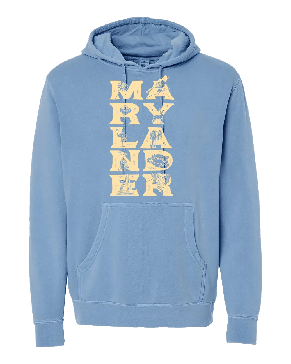 Marylander Stacked (Light Blue) / Hoodie