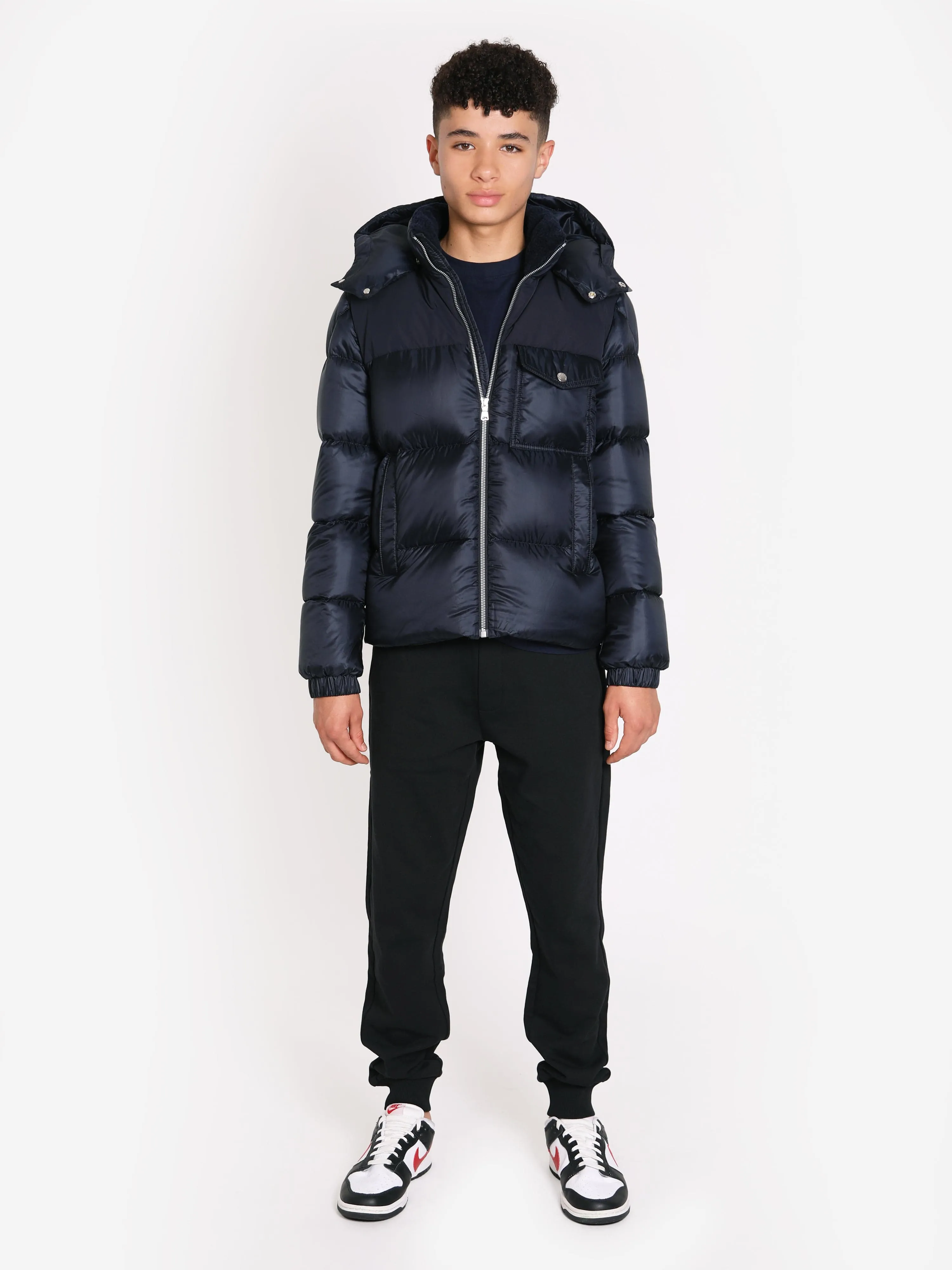 Moncler Enfant Boys Down Padded Eduard Jacket in Navy