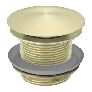 Nero 40mm Bath Pop-Up Plug With Removable Waste No Overflow Brushed Gold