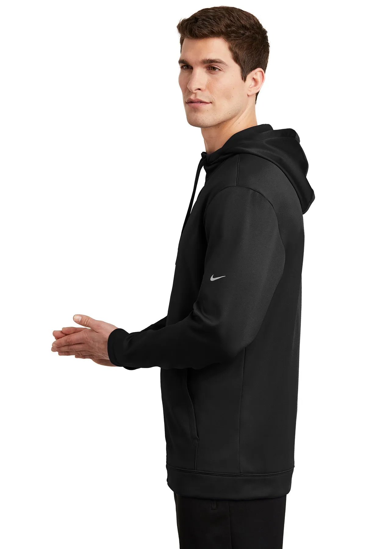 Nike ThermaFIT Customized Zip Hoodies, Black