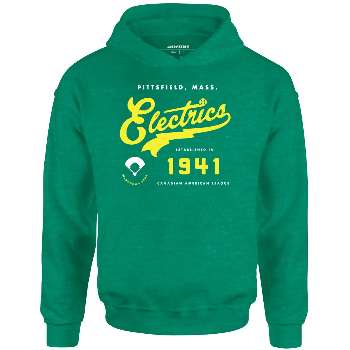 Pittsfield Electrics - Massachusetts - Vintage Defunct Baseball Teams - Unisex Hoodie