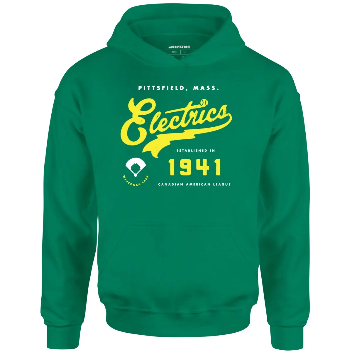 Pittsfield Electrics - Massachusetts - Vintage Defunct Baseball Teams - Unisex Hoodie