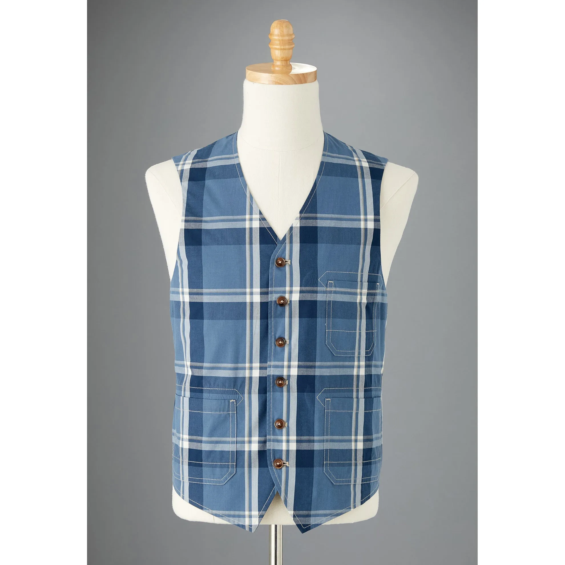 Rugged Madras Suit Vest