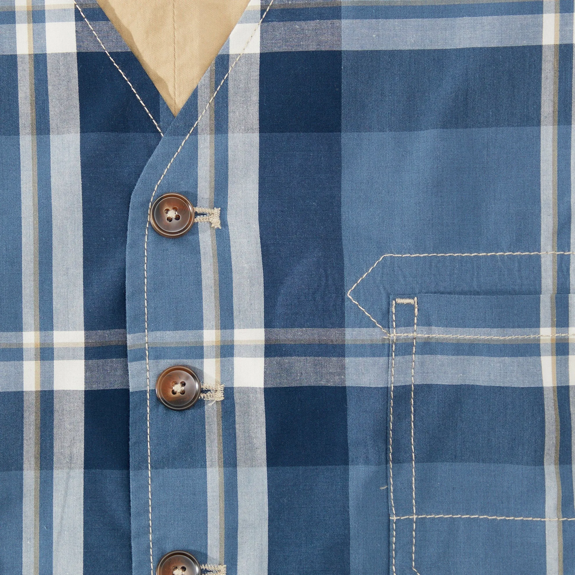 Rugged Madras Suit Vest