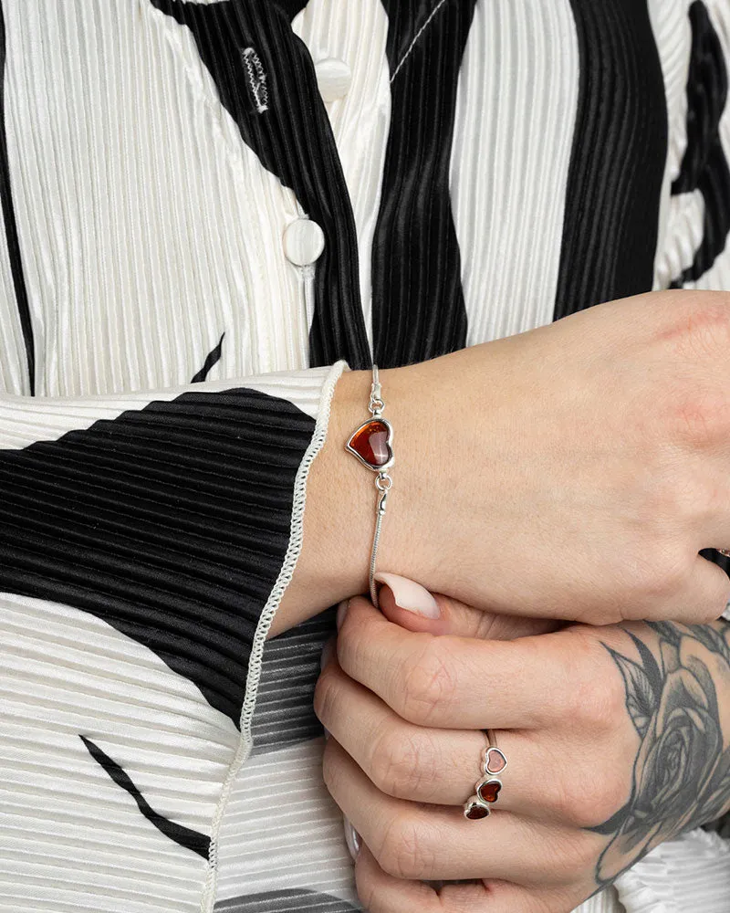 Subtle Heart Bracelet - Handcrafted 925 Sterling Silver Jewelry | Luxurious & Elegant